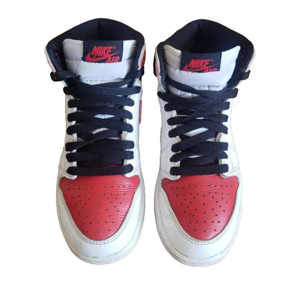Nike Air Jordan 1 Mid Gym Red White Black 575441-161 Youth Size 4